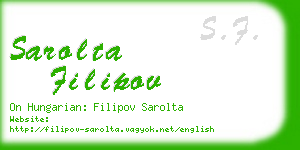 sarolta filipov business card